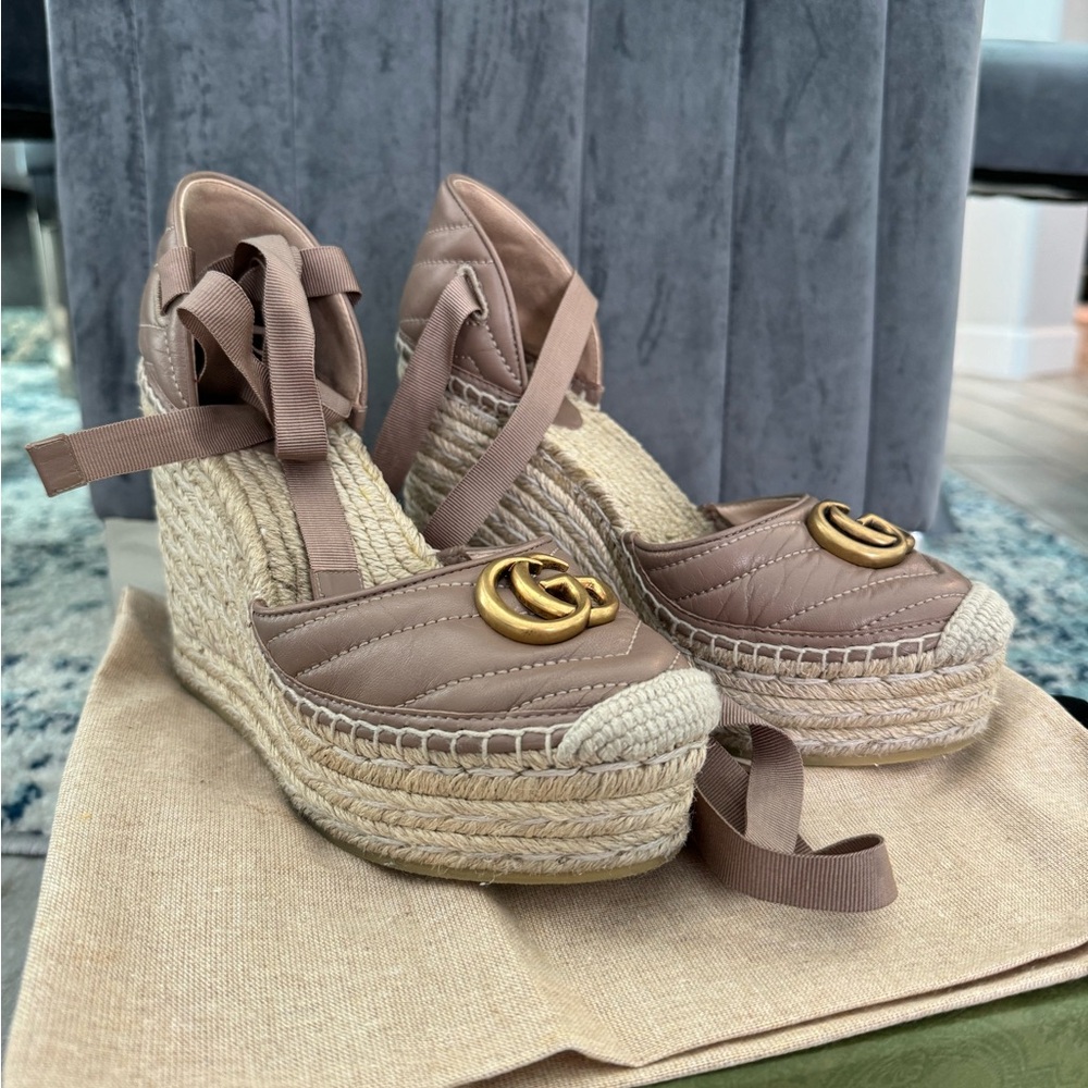 Gucci wedge espadrilles